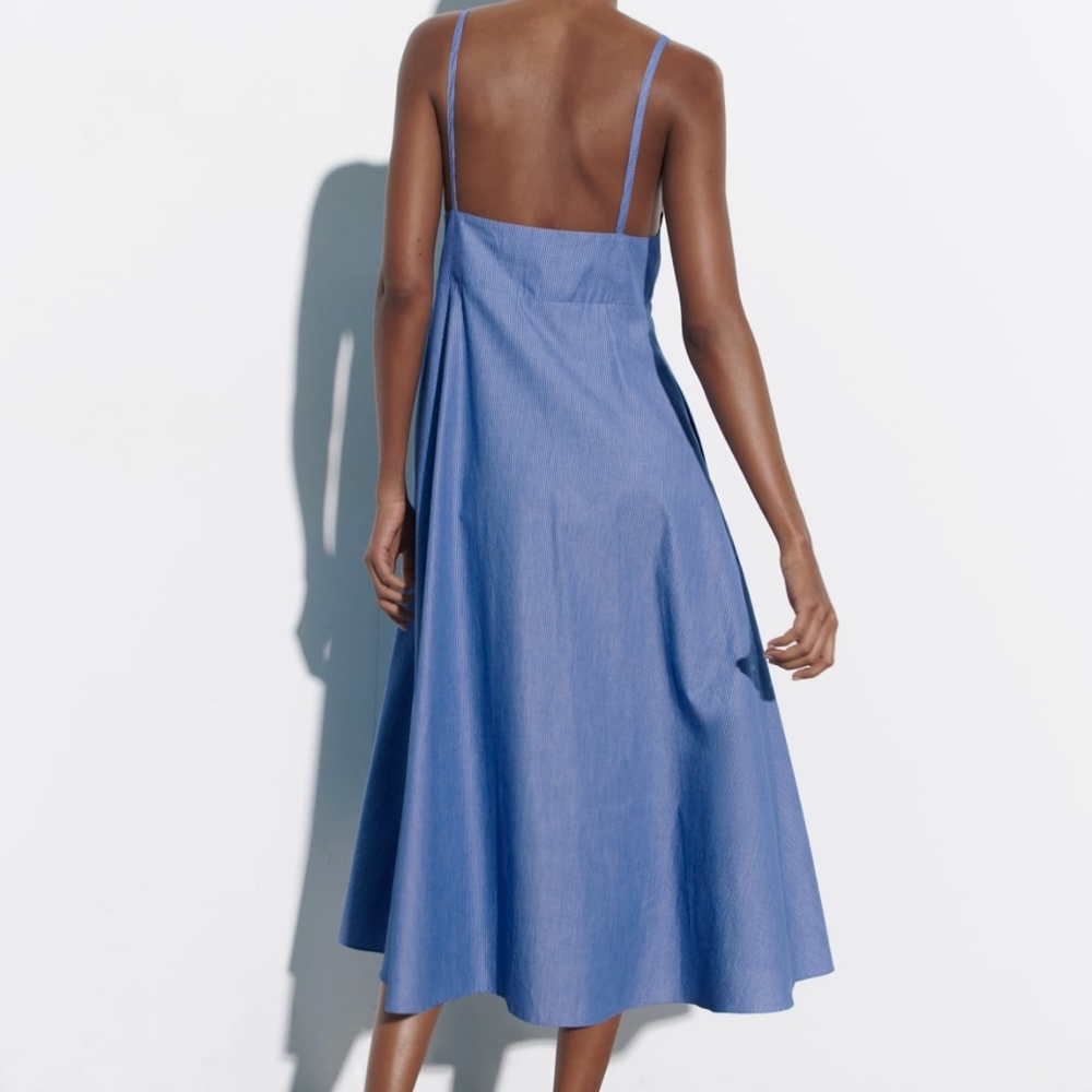Zara limited edition stripped poplin dress you cannot miss - Picture 3 of 6